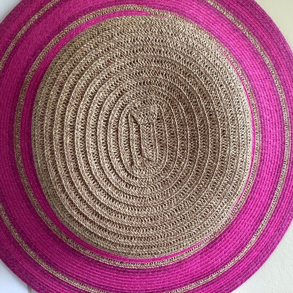 Trina Turk Tuscany Straw Sun Hat Natural Pink OS main image 8